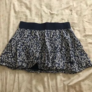 blue flower skirt